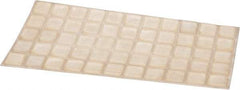 Made in USA - 1" Wide x 0.18" High, Self Adhesive Polyurethane Bumpers - Square - Benchmark Tooling