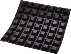 Made in USA - 0.81" Wide x 0.3" High, Self Adhesive Polyurethane Bumpers - Tapered Square - Benchmark Tooling