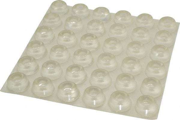 Made in USA - 0.88" Wide x 0.4" High, Self Adhesive Polyurethane Bumpers - Circular Recessed - Benchmark Tooling