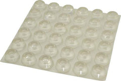 Made in USA - 0.88" Wide x 0.4" High, Self Adhesive Polyurethane Bumpers - Circular Recessed - Benchmark Tooling