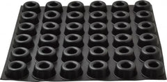 Made in USA - 0.88" Wide x 0.4" High, Self Adhesive Polyurethane Bumpers - Circular Recessed - Benchmark Tooling