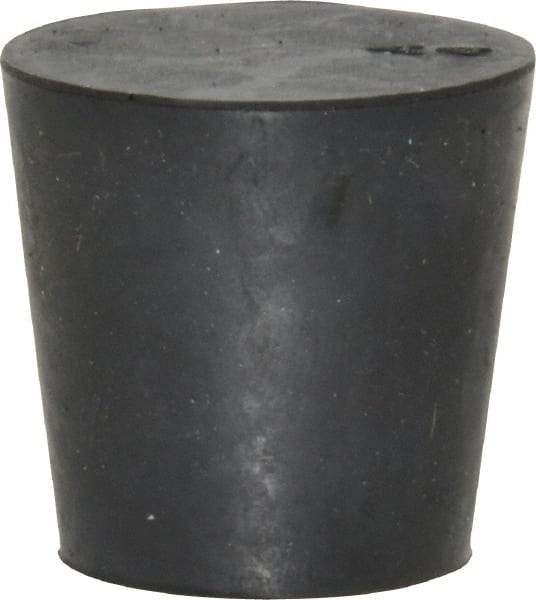 Made in USA - 25/32" Small End, 1-1/64" Large End Diam, Size 4, Tapered Rubber Stopper - 38 to 48 Shore A Durometer Hardness - Benchmark Tooling