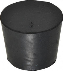 Made in USA - 1-1/64" Small End, 1-17/64" Large End Diam, Size 6, Tapered Rubber Stopper - 38 to 48 Shore A Durometer Hardness - Benchmark Tooling