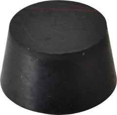 Made in USA - 1-29/64" Small End, 1-25/32" Large End Diam, Size 9, Tapered Rubber Stopper - 38 to 48 Shore A Durometer Hardness - Benchmark Tooling