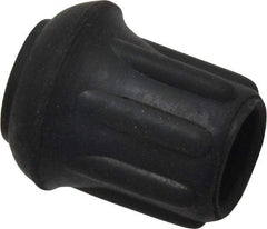 Made in USA - 1/2" ID, Rubber Crutch Tip - 1-1/4" Overall Height - Benchmark Tooling