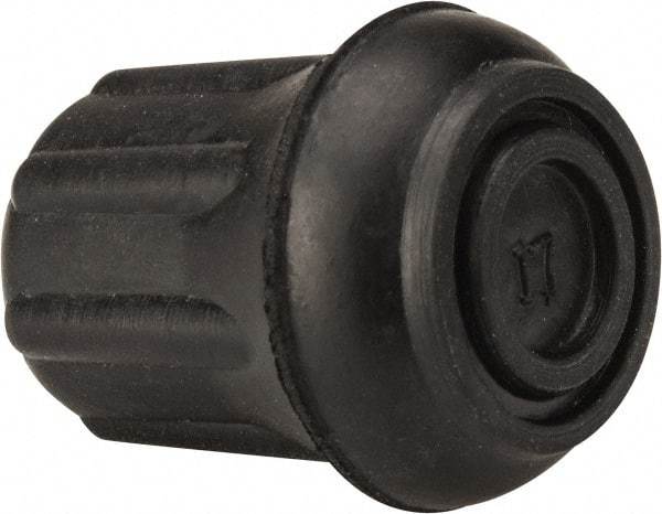 Made in USA - 5/8" ID, Rubber Crutch Tip - 1-5/16" Overall Height - Benchmark Tooling