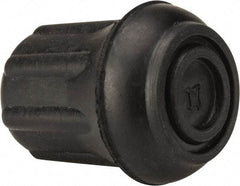 Made in USA - 5/8" ID, Rubber Crutch Tip - 1-5/16" Overall Height - Benchmark Tooling