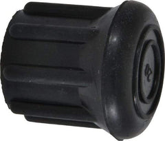 Made in USA - 1" ID, Rubber Crutch Tip - 1-19/32" Overall Height - Benchmark Tooling