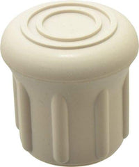 Made in USA - 1" ID, Rubber Crutch Tip - 1-19/32" Overall Height - Benchmark Tooling