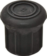 Made in USA - 1-1/8" ID, Rubber Crutch Tip - 1-23/32" Overall Height - Benchmark Tooling