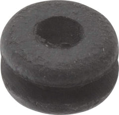 Made in USA - 5/16" OD, 3/16" Thick Flexible Grommet - Rubber, 3/16" Slot Diam x 1/16" Slot Width - Benchmark Tooling