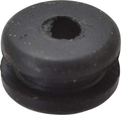 Made in USA - 11/32" OD, 3/16" Thick Flexible Grommet - Rubber, 1/4" Slot Diam x 1/16" Slot Width - Benchmark Tooling