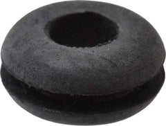 Made in USA - 7/16" OD, 7/32" Thick Flexible Grommet - Rubber, 5/16" Slot Diam x 1/16" Slot Width - Benchmark Tooling
