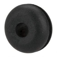 Made in USA - 5/8" OD, 11/32" Thick Flexible Grommet - Rubber, 3/8" Slot Diam x 1/16" Slot Width - Benchmark Tooling