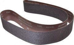 Norton - 2-1/2" Wide x 60" OAL, 40 Grit, Aluminum Oxide Abrasive Belt - Aluminum Oxide, Coarse, Coated, X Weighted Cloth Backing, Series R228 - Benchmark Tooling