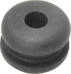 Made in USA - 9/16" OD, 3/8" Thick Flexible Grommet - Rubber, 7/16" Slot Diam x 1/8" Slot Width - Benchmark Tooling