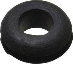 Made in USA - 7/16" OD, 3/16" Thick Flexible Grommet - Rubber, 5/16" Slot Diam x 1/16" Slot Width - Benchmark Tooling