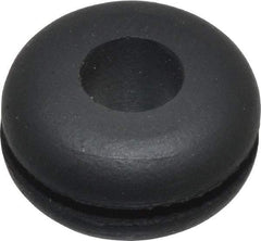 Made in USA - 5/8" OD, 11/32" Thick Flexible Grommet - Rubber, 3/8" Slot Diam x 1/16" Slot Width - Benchmark Tooling