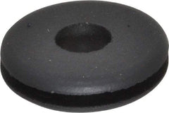 Made in USA - 3/4" OD, 11/64" Thick Flexible Grommet - Rubber, 9/16" Slot Diam x 1/16" Slot Width - Benchmark Tooling