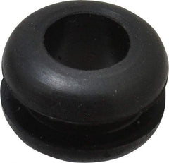 Made in USA - 19/32" OD, 3/8" Thick Flexible Grommet - Rubber, 7/16" Slot Diam x 1/8" Slot Width - Benchmark Tooling