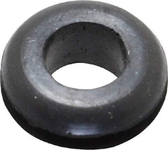 Made in USA - 5/8" OD, 1/4" Thick Flexible Grommet - Rubber, 7/16" Slot Diam x 1/16" Slot Width - Benchmark Tooling