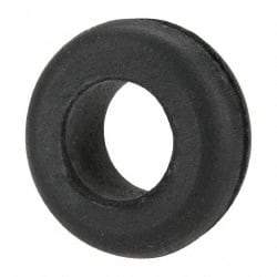 Made in USA - 5/8" OD, 7/32" Thick Flexible Grommet - Rubber, 7/16" Slot Diam x 1/32" Slot Width - Benchmark Tooling