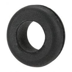 Made in USA - 5/8" OD, 7/32" Thick Flexible Grommet - Rubber, 7/16" Slot Diam x 1/32" Slot Width - Benchmark Tooling