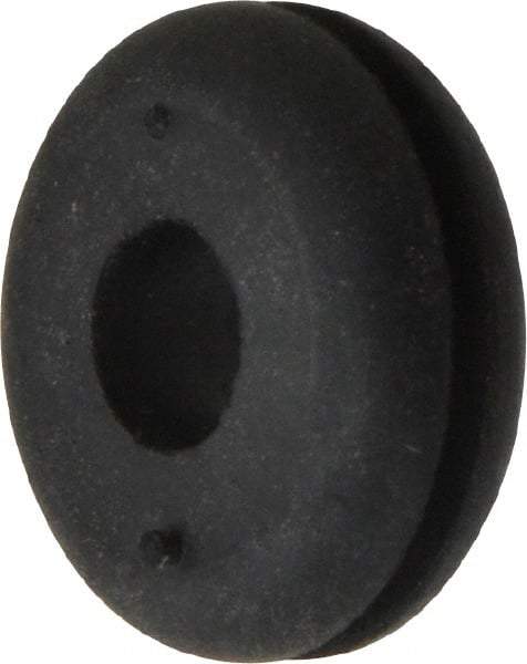 Made in USA - 7/8" OD, 5/16" Thick Flexible Grommet - Rubber, 5/8" Slot Diam x 1/16" Slot Width - Benchmark Tooling