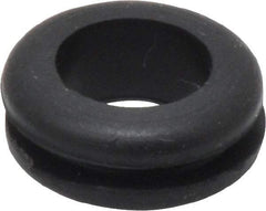Made in USA - 5/8" OD, 1/4" Thick Flexible Grommet - Rubber, 1/2" Slot Diam x 1/16" Slot Width - Benchmark Tooling