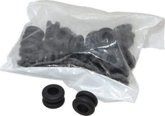 Made in USA - 3/4" OD, 1/2" Thick Flexible Grommet - Rubber, 17/32" Slot Diam x 1/8" Slot Width - Benchmark Tooling