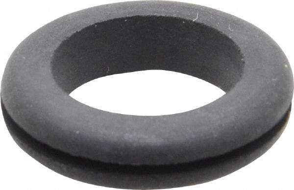 Made in USA - 1-1/8" OD, 9/32" Thick Flexible Grommet - Rubber, 7/8" Slot Diam x 1/16" Slot Width - Benchmark Tooling