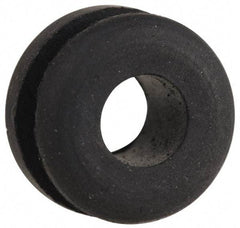 Made in USA - 9/16" OD, 5/16" Thick Flexible Grommet - Rubber, 3/8" Slot Diam x 1/8" Slot Width - Benchmark Tooling