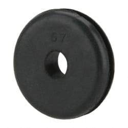 Made in USA - 3/4" OD, 3/16" Thick Grommet - Buna-N Rubber, 9/16" Slot Diam x 1/16" Slot Width - Benchmark Tooling