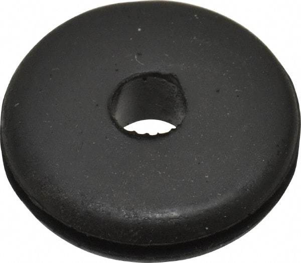 Made in USA - 1" OD, 1/4" Thick Grommet - Buna-N Rubber, 3/4" Slot Diam x 1/16" Slot Width - Benchmark Tooling
