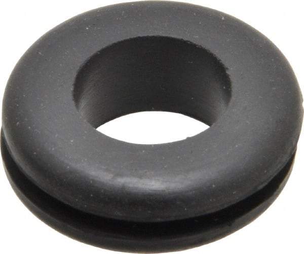 Made in USA - 1-1/4" OD, 7/16" Thick Grommet - Buna-N Rubber, 1" Slot Diam x 1/8" Slot Width - Benchmark Tooling