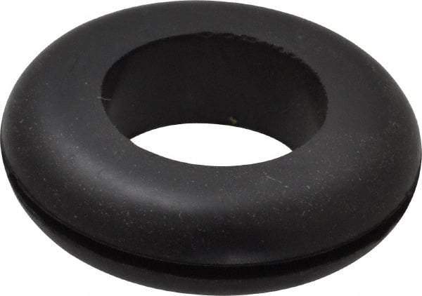 Made in USA - 1-5/8" OD, 7/16" Thick Grommet - Buna-N Rubber, 1-1/4" Slot Diam x 1/16" Slot Width - Benchmark Tooling