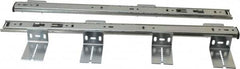 Knape & Vogt - 18" Slide Length, Chrome Variable-Height Pencil Drawer Slide - 3/4" Wide - Benchmark Tooling