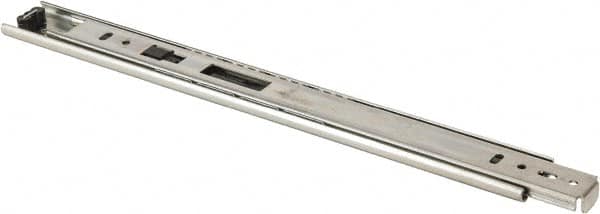 Knape & Vogt - 12" Slide Length, 9" Travel Length, Chrome Drawer Slide - Chrome Finish - Benchmark Tooling