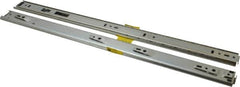 Knape & Vogt - 20" Slide Length, 15" Travel Length, Chrome Drawer Slide - Chrome Finish - Benchmark Tooling