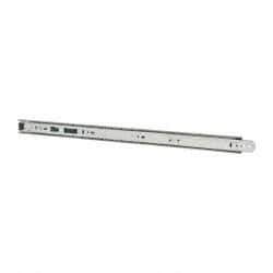 Knape & Vogt - 22" Slide Length, 16.5" Travel Length, Chrome Drawer Slide - Chrome Finish - Benchmark Tooling