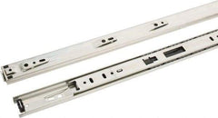 Knape & Vogt - 28" Slide Length, 21" Travel Length, Chrome Drawer Slide - Chrome Finish - Benchmark Tooling