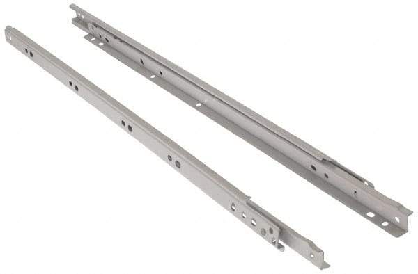 Knape & Vogt - 600mm Slide Length, 450mm Travel Length, Steel Epoxy-Coated Drawer Slide - White Epoxy Finish - Benchmark Tooling