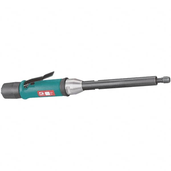 Dynabrade - 1/4" Collet, Straight Handle, Air Extended Length Die Grinder - 18,000 RPM, Rear Exhaust, 30 CFM, 0.5 hp, 90 psi, 1/4 NPT Inlet - Benchmark Tooling