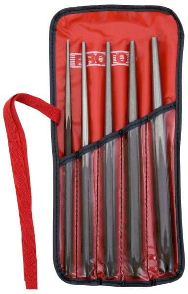 Proto - 5 Piece, 1/8 to 5/16", Drift Punch Set - Hex Shank, Comes in Pouch - Benchmark Tooling