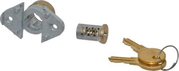 Made in USA - 7/8" Max Thickness, Diamond Back Deadbolt Cabinet & Drawer - 1-1/32 Bolt Throw, Brass Finish - Benchmark Tooling