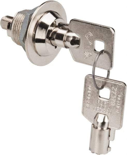 Made in USA - 5/8" Max Thickness, High Security Tubular Keyed Latch - Polished Nickel Coated - Benchmark Tooling