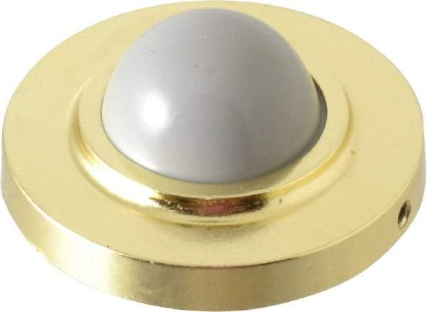 Value Collection - 2-1/2" Projection Convex Wall Bumper - Wall Mount, Brass Finish - Benchmark Tooling