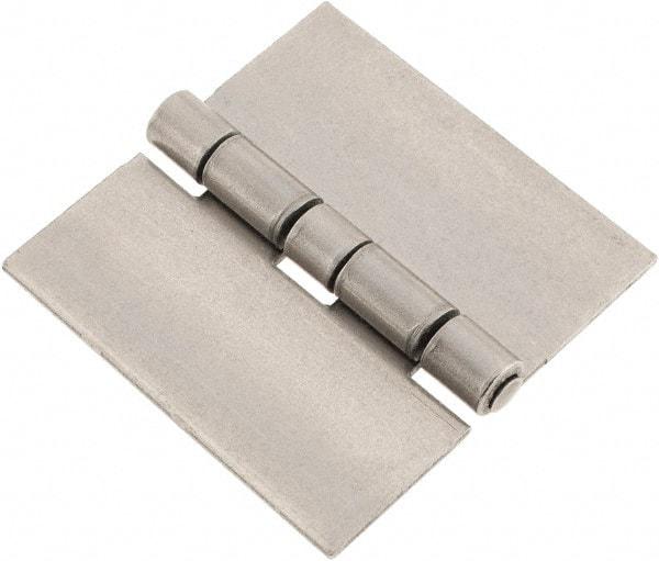 Made in USA - 2-1/2" Wide x 0.078" Thick, Blank Butt Hinge - Steel, Plain Finish - Benchmark Tooling
