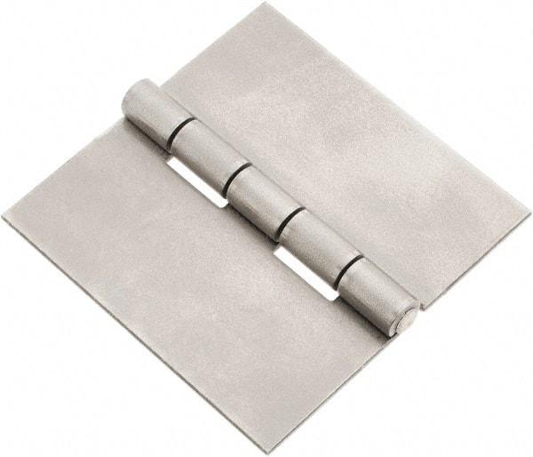 Made in USA - 3" Wide x 0.078" Thick, Blank Butt Hinge - Steel, Plain Finish - Benchmark Tooling