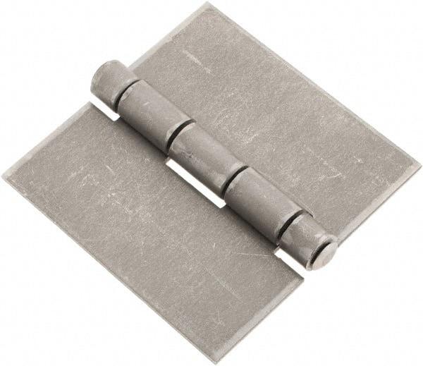 Made in USA - 3" Wide x 0.09" Thick, Blank Butt Hinge - Steel, Plain Finish - Benchmark Tooling